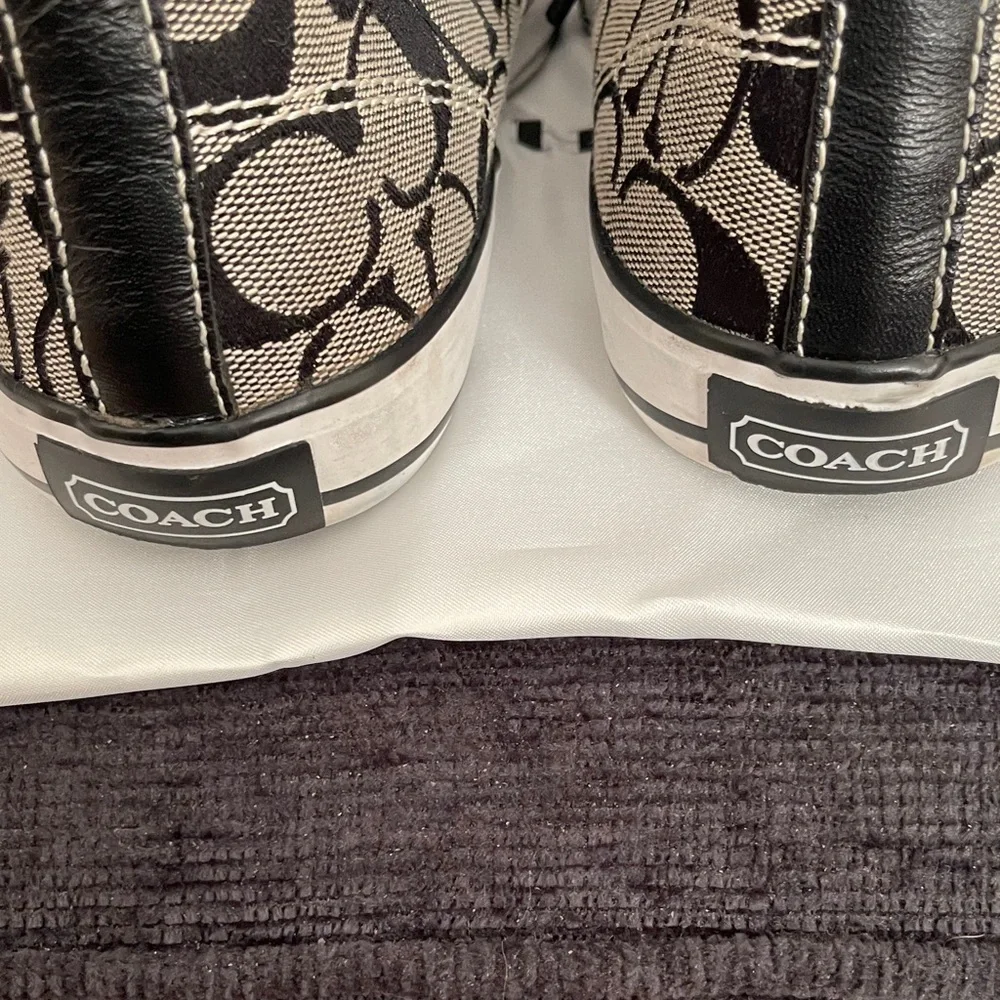 Coach Women's High-Top Sneakers - Black and Grey - Picture 2 of 8